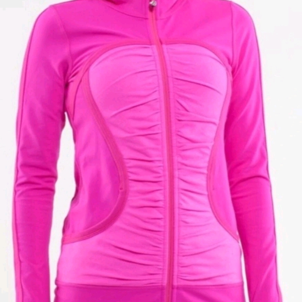 Lululemon Pure Balance Jacket Paris Pink Hooded Stretch Running Gym